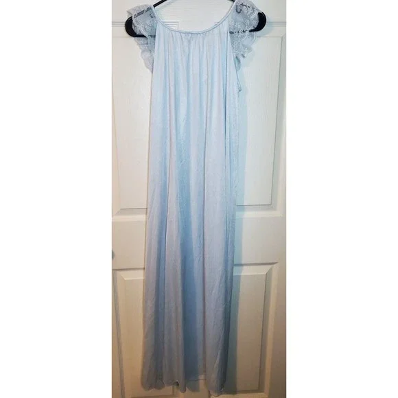 Featherbed Medium Nightgown Dress Lace Pullover Comfy Lightweight - Picture 7 of 9